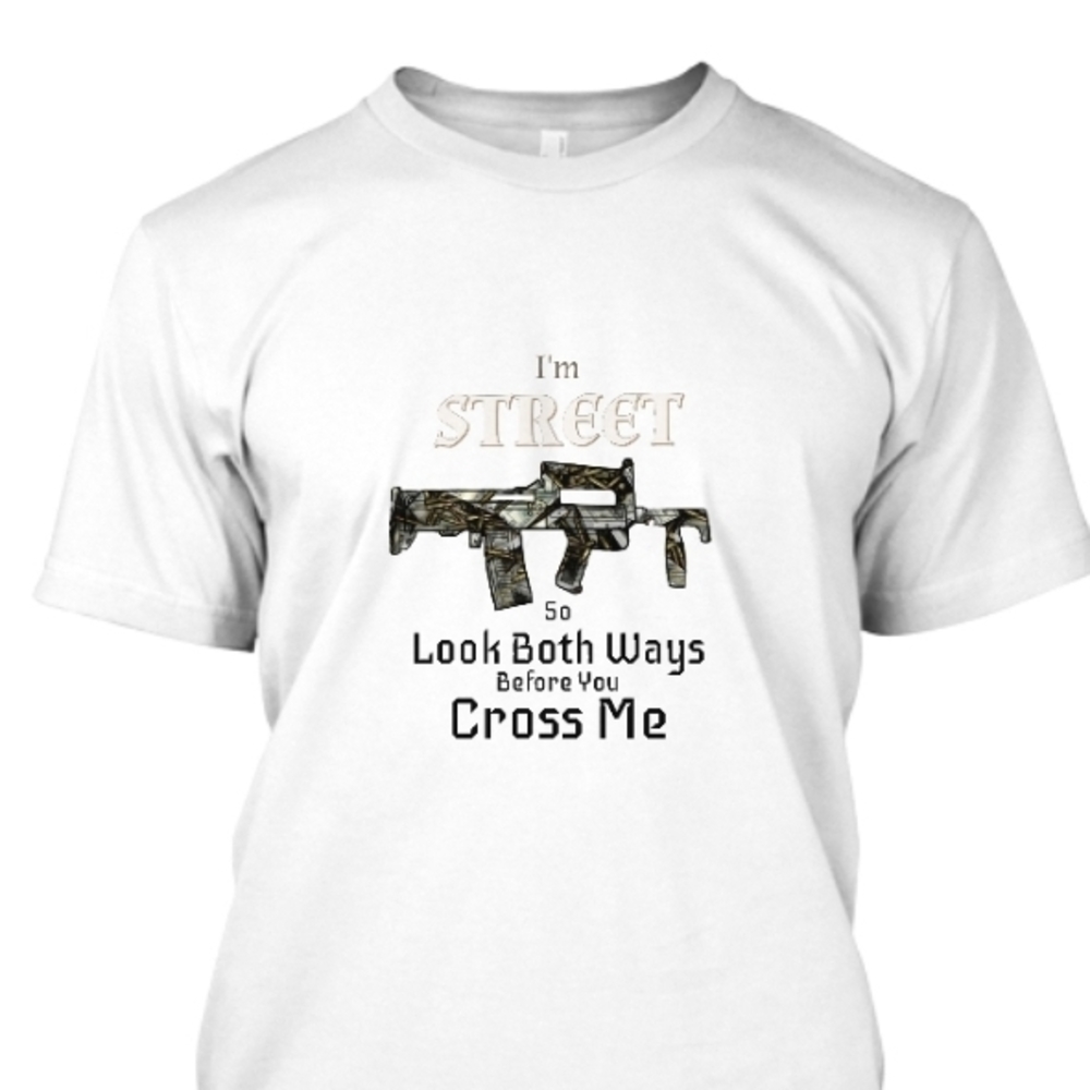 White Graphic T-Shirt with Bold Text